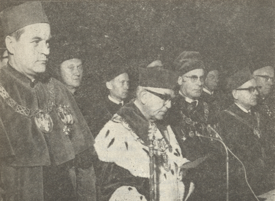 Pierwsza inauguracja w nowo utworzonej Filii UW w Białymstoku, 1968 r