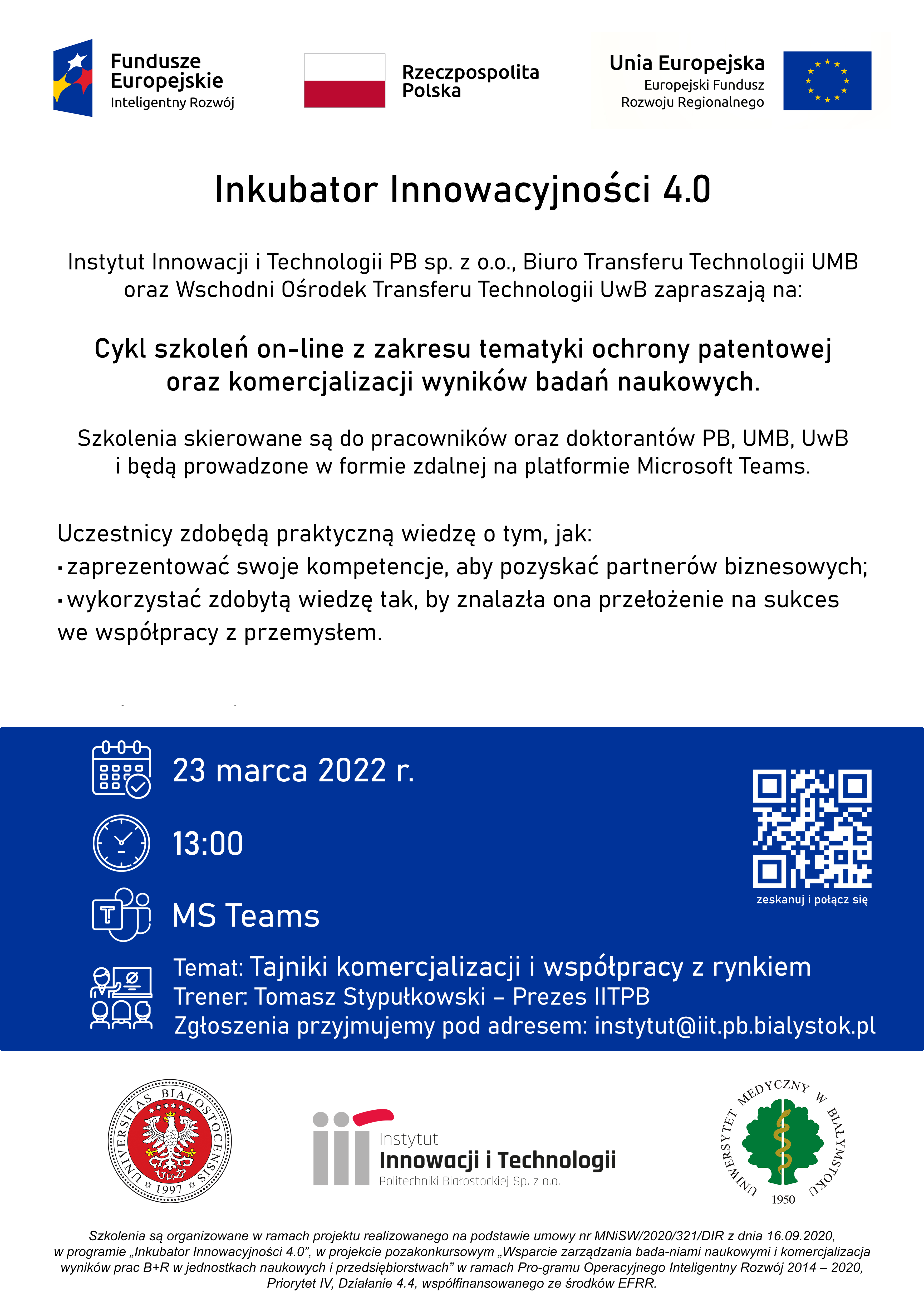 Inkubator Innowacyjności 4.0 - plakat